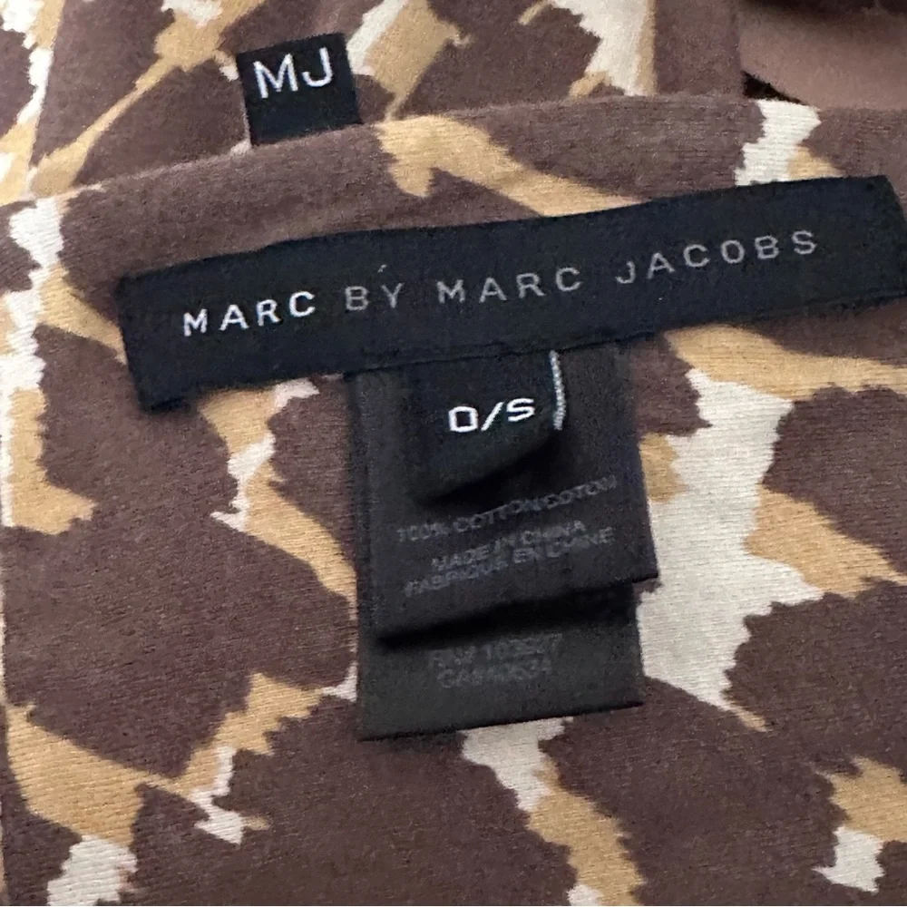 Marc By Marc Jacobs Brown and Cream Animal Print Scarf